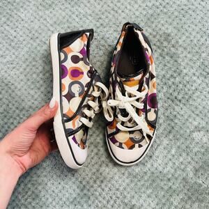 Vintage retro Y2K COACH colorful logo monogram sneakers Barrett 9